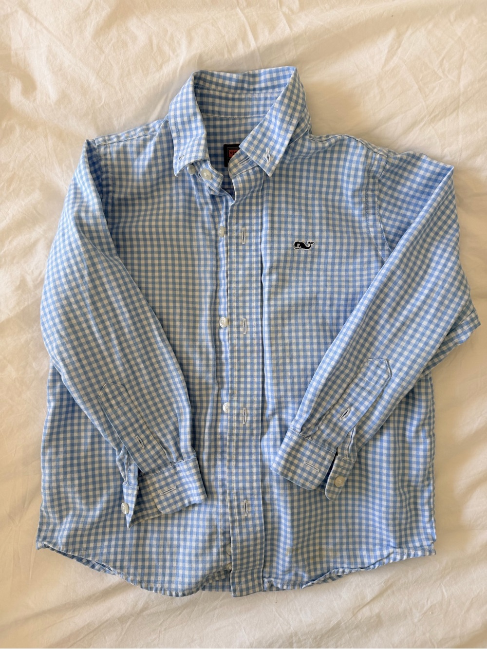 Vineyard Vines Light Blue Gingham Button-Down Shirt